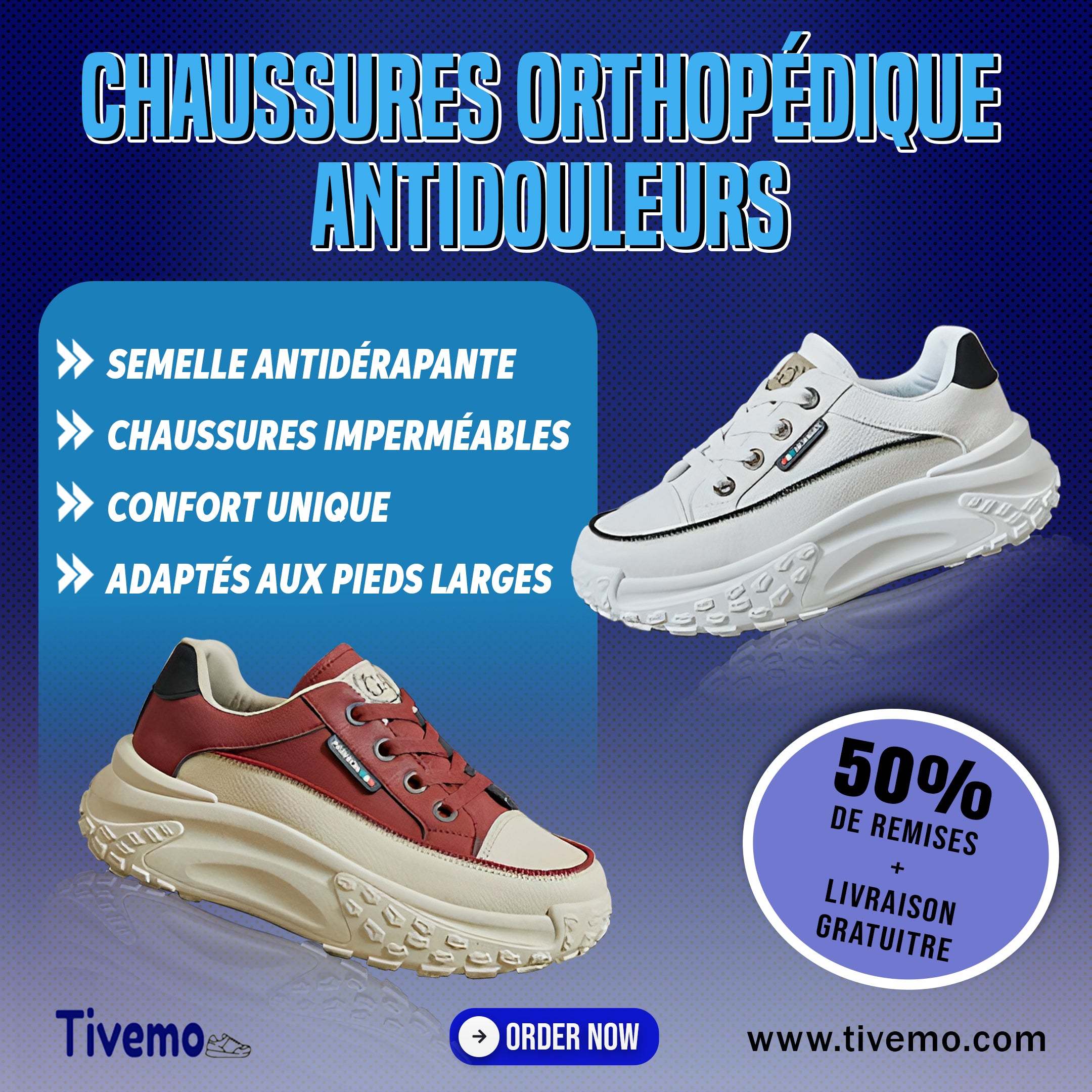 Chaussures Orthopédiques Décontractées à la mode pour Femmes