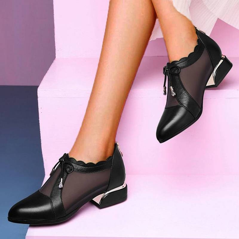 Bottes Nizeoo™ à talons épais en maille sexy pour femmes