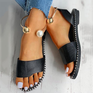 Sandales Nizeoo™ à talons plats à bout ouvert - Chics et confortables